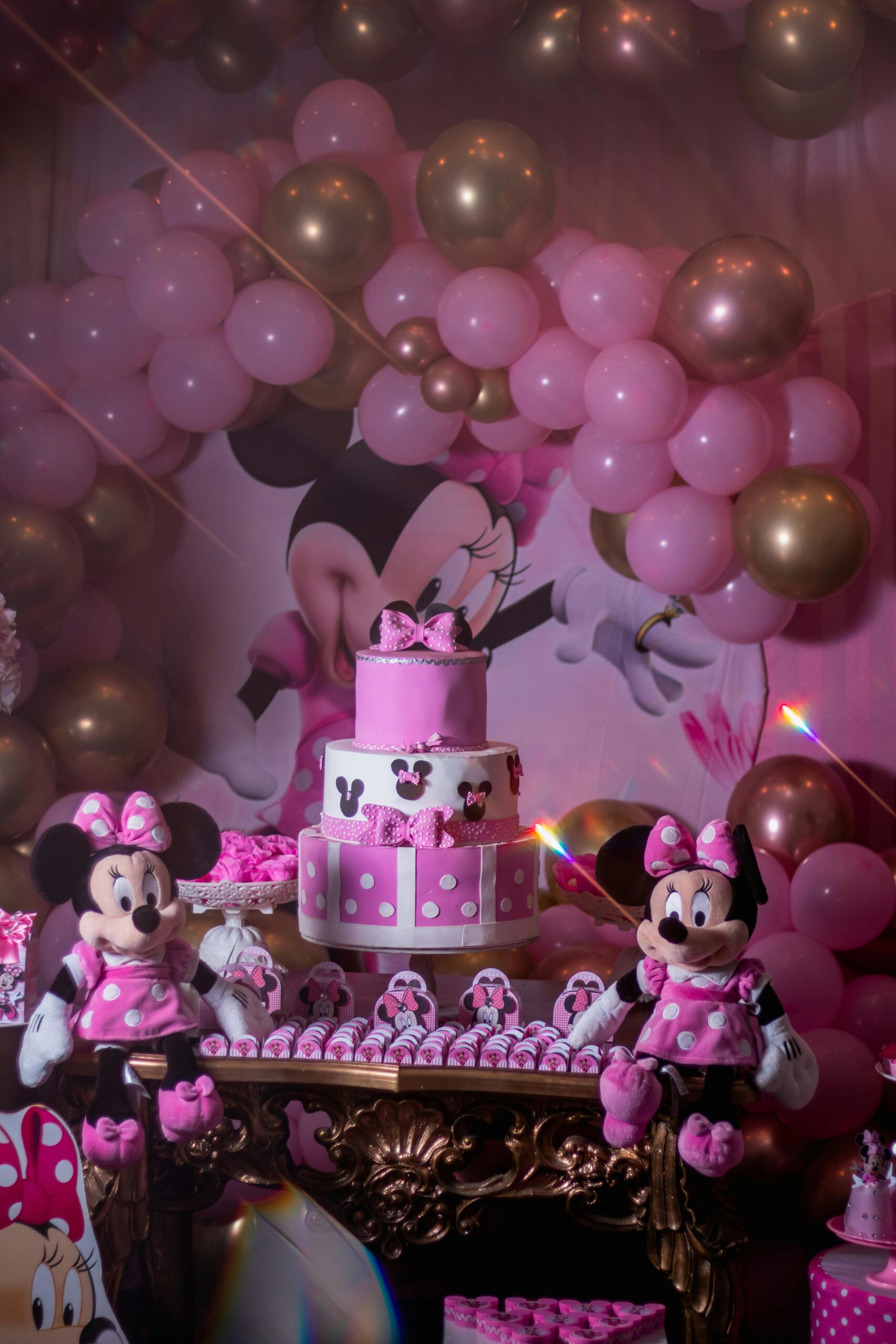 Baby Showers y comuniones 1 Decoración con globos y Minnie Mouse